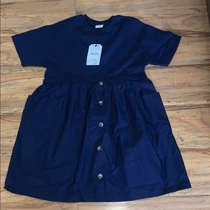 NEW BLUE ZARA KIDS DRESS WITH POCKETS negotiable